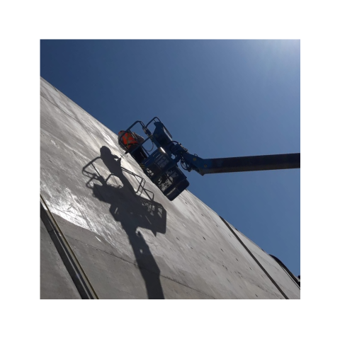 Beton muur afwerking